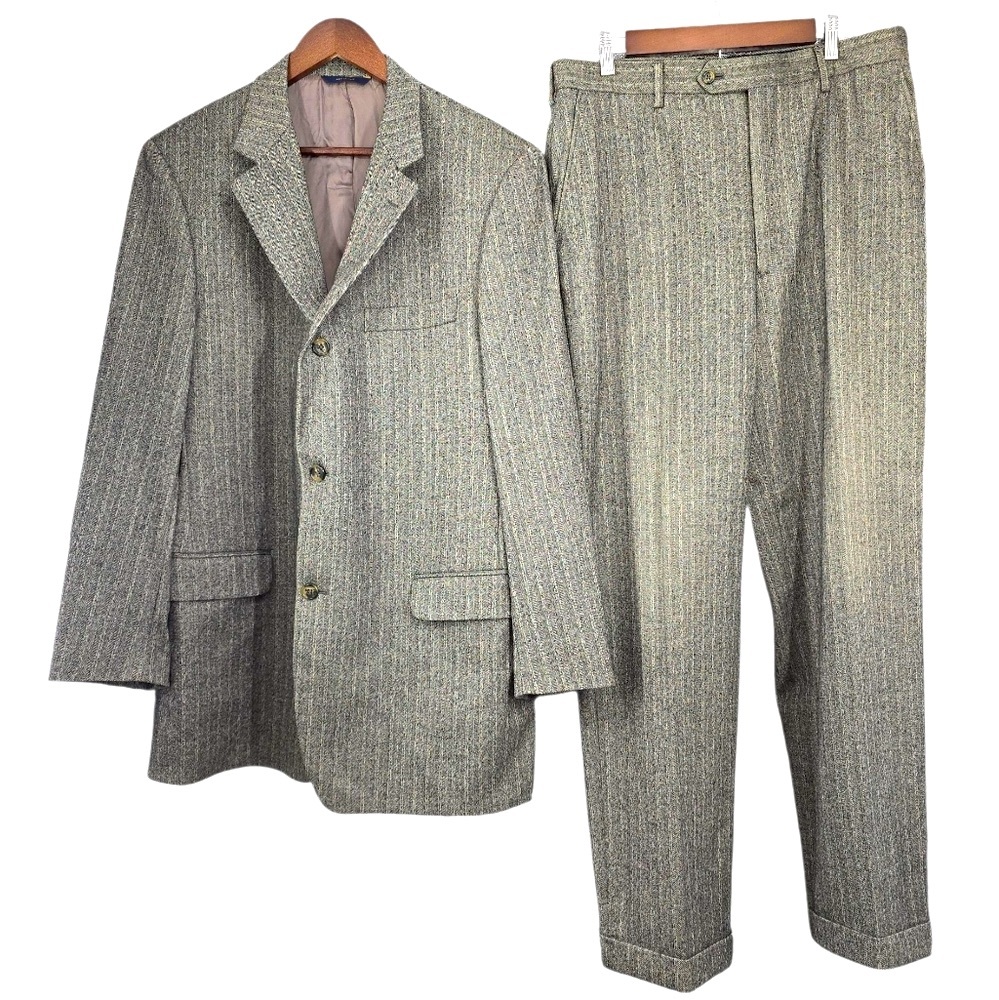 ~ Vintage Brooks Brothers Men's Italy Made 100% Wool & Rayon & V…